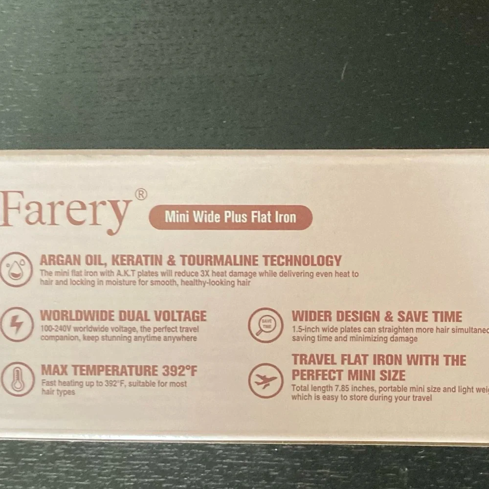 Farery Mini Wide Plus Flat Hair Flat Iron
